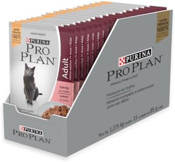 PRO PLAN Ração Úmida para Gatos Adultos Salmão ao Molho 85g - Dis...