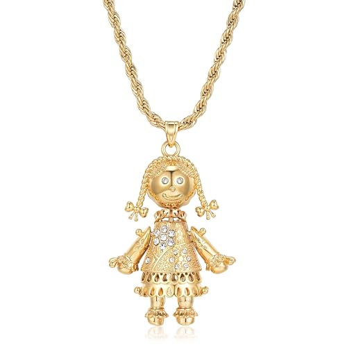 Collier poupée de chiffon 3D maille 5 mm pour sublimer vos looks streetwear