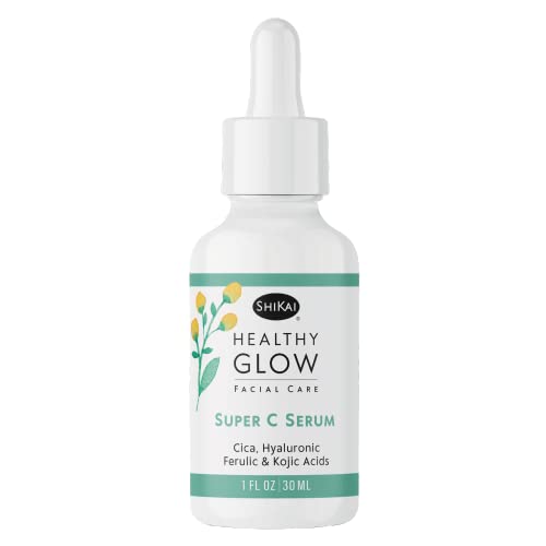ShiKai - Healthy Glow Super C Serum (1 oz) - Antioxidant-rich Face Moisturizing Serum with Vitamin C, Cica, & Hyaluronic Acid - Diminish Appearance of Fine Lines & Wrinkles for Glowing Skin