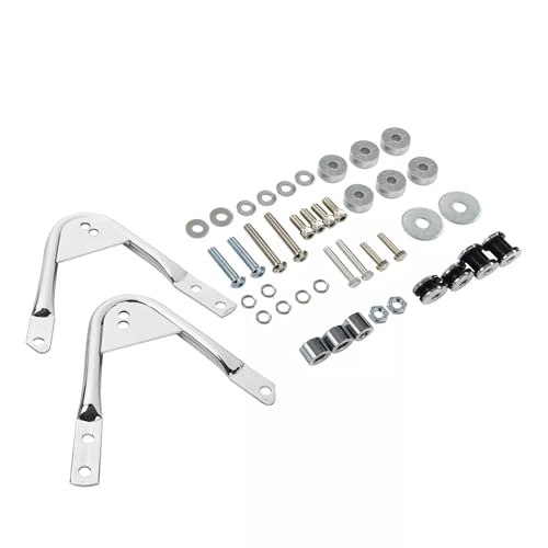 Damyprd Detachable Passenger Luggage Rack Mounting Kit - Compatible with 1997-2008 Harley Touring FLH/FLT Models | Heavy-Duty Docking Hardware for Two-Up Riding Accessories