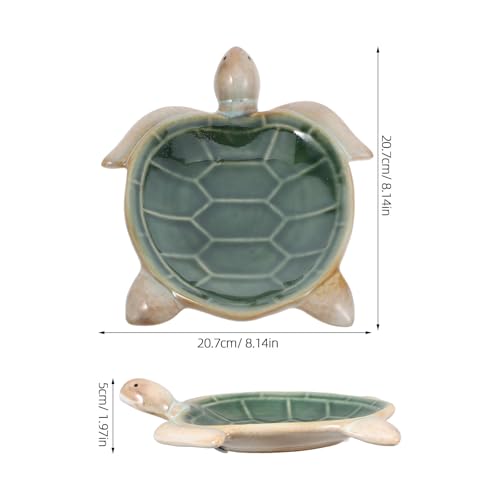 Plateau de bureau tortue en céramique compact pour petits objets - 3