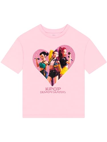 KPop Demon Hunters T Shirt Kinder in Pink Huntrix T Shirt Mädchen Mit Rumi Mira & Zoey Mädchen T-Shirt Für Kids Clothes Rosa 116