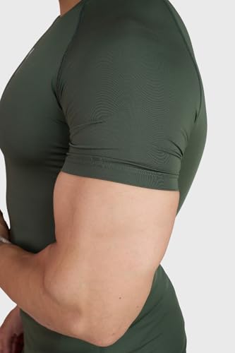Image of FUAARK Men's Half Sleeve Compression T-Shirt - Athletic Base Layer for Fitness