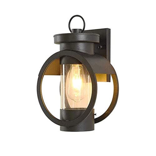 Applique extérieure E27 rétro en fer et verre luminaire étanche de cour