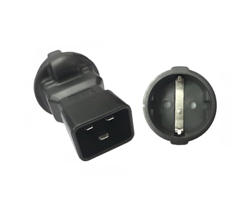 DINIC Stromadapter, Netzadapter Schutzkontaktbuchse CEE 7/3 auf C20, Adapter
