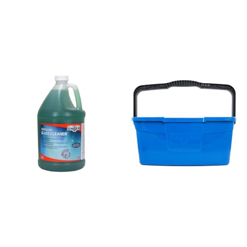 Unger Professional Streak-Free EasyGlide Glass Cleaner Concentrate, 1 Gallon & Professional 3 Gallon Bucket – Compact Cleaning Bucket