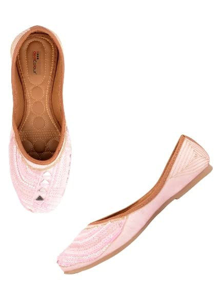 desi colour womens Mirror Emb Handwork Mojari-picture-23