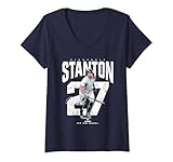Womens Giancarlo Stanton | New York Baseball Players | MLBGST3921 V-Neck T-Shirt