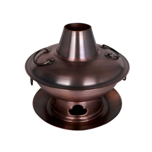INUUXLG Hotpot for Cooking Hotpot Copper Hot Pot Hot Pot Fireplace Hot Pot Suitable for Family Copper Hot Pot Cooking Pot Kitchenware (Copper 30cm)