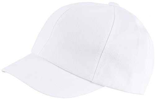 RaOn B409 Empty Plain Ball Cap Cute Short Bill Design Cotton Baseball Hat Truckers (White)