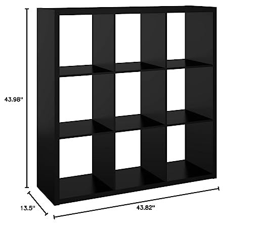 Image of ClosetMaid Decorative Open Back 9-Cube Storage Organizer, Black