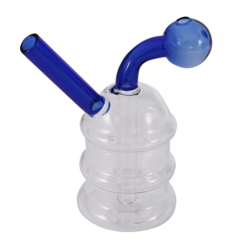 ENAMETHH Glass Vase with Bubble Handle Glass Crafts Jewelry Home Garden Decoration(B)