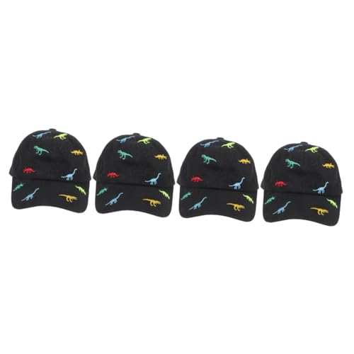 Casquette de baseball filles en coton noir ajustable contre les coups de soleil