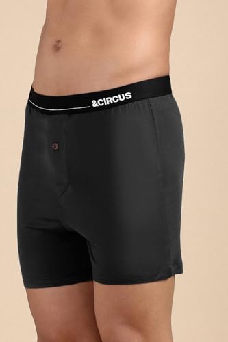 Image of &Circus Men's Puresoft Beechwood Modal Boxers | Ultra Soft Elastane Stretch Mens Breathable Boxer Innerwear Men
