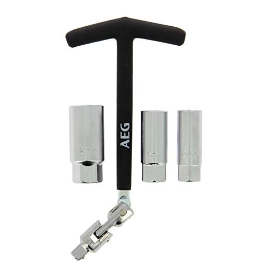 AEG 005000 Clé à Bougie 3 Douilles, 14-16-21 mm
