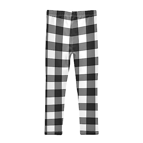 Plaid Leggings for Girls Stretch Pants Soft Girls Leggings Ankle Length Leggings for Kids Toddler 4-10 Years2