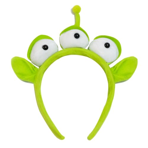 Yomglyxn Alien Headband for Adult Alien Monster Plushy Hair Accessories Green Alien Headband Costume for Women Party Cosplay Halloween Birthday Christmas
