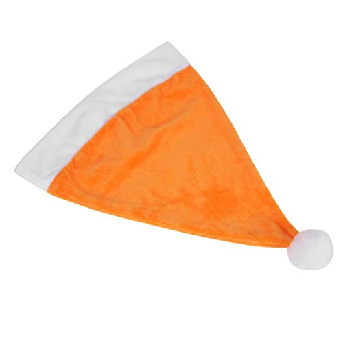Christmas Santa Claus Orange Hat: Xmas Cloth Hat Holiday Party Headwear Suit for Kids Adult Festival New Year Party Cutlery Holder