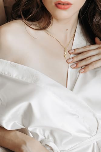 Gold Necklace for Women 14K Gold Pendant Necklaces for Women Trendy Inspired by the Classic Italian Cornicello Talisman Charm Italian Horn Necklace for Womens4