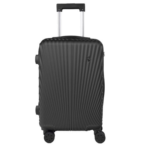 Jogo De Mala De Viagem Expansível Rodinhas 360 Padrão Anac (Black)