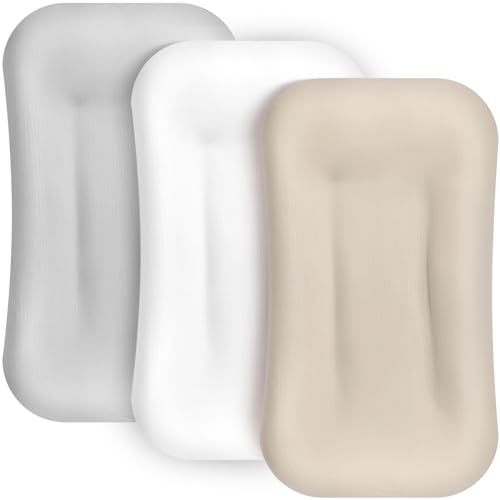 Image of Newwiee 3 Pcs Muslin Baby Lounger Cover Organic Cotton Removable Lounger Cover Soft and Breathable Infant Slipcover Newborn Gifts for Girl Boy(Beige, Grey, White,Solid Color)