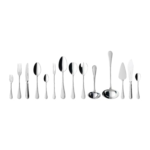 Villeroy & Boch Kreuzband Septfontaines Set di posate per fino a 12 persone, 70 pezzi, Acciaio Inox