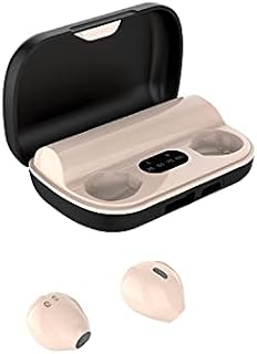 SZHTFX invisible mini Bluetooth Earbud, Bluetooth5.2 True Wireless Stereo Earbud Nude, Hi-Fi Sound, with 1200mAh Charging Case, Touch Control for Work,Sport (Nude Binaural (Touch Control))