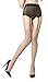MARILYN transparente Strumpfhose mit modischen Straps-look, 20 Denier, Größe 40/42 (M/L), Farbe Beige (daino & black) MI 4 günstig Kaufen-MARILYN transparente Strumpfhose mit modischen Straps-look, 20 Denier, Größe 40/42 (M/L), Farbe Beige (daino & black)
