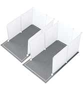 MEEXPAWS 2 Set Extra Large Cat Litter Box Enclosure Splash Guard 27×20 in| Large Cat Litter Mat |...