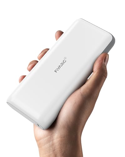 Fivaric モバイルバッテリー 70W PD対応 20000mAh 大容量 急速充電 業界初出力70W MAX Type-Cx2 USB-Ax1 パススルー機能 PD QC PPS規格対応 100W ケーブル付属 PSE認証済 iPhone 16 MacBook Pro iPad Pro Galaxy Android ノートパソコン ホワイト