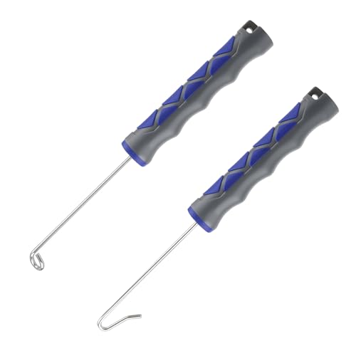 Booms Fishing Hook Remover Tool: 2pack Portable Dehooker Tools Saltwater - 7inch Fish Hook Quick Removal Device with Anti-Lost Lanyard, No Slip Ergonomic Design Handle Fishing Accessories, X