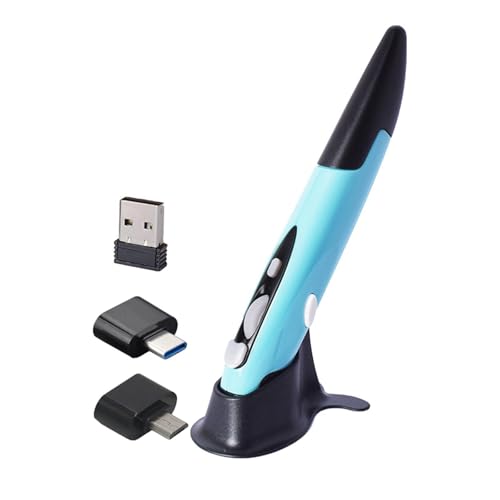 QUXVUIS Ratón inalámbrico Compacto y portátil para viajeros y Profesionales, bolígrafo óptico inalámbrico de plástico, Regalos