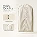100% Cotton Garment Bag | Long | Breathable Garment Bags for Hanging Clothes | Garment Storage Bag for Long Dresses & Coats Storage | Pack of 1 (42 Inch)