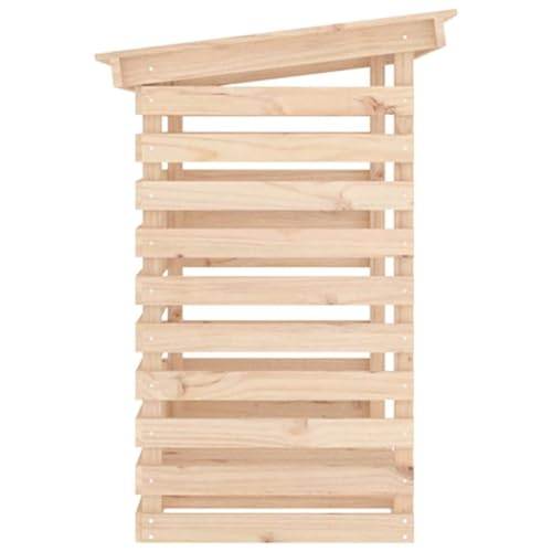 Range-bûches extérieur ventilé contre l'humidité du bois