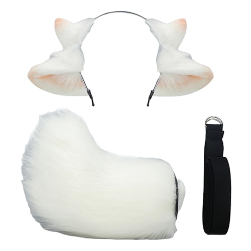 Ensemble serre-tête oreilles de mouton et queue pour costume sans couture