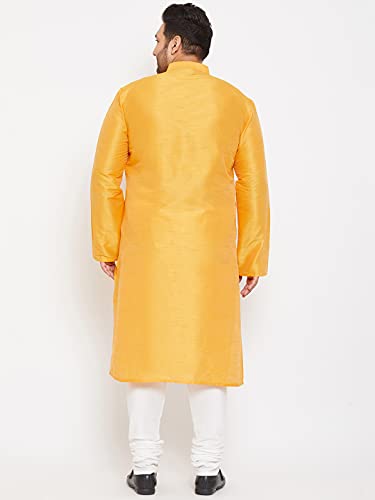 Image of VASTRAMAY Men's Silk Blend Solid Regular Kurta Pyjama Set