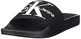 Calvin Klein Jeans Men SLIDE MONOGRAM CO, Black/Bright White, 40 EU