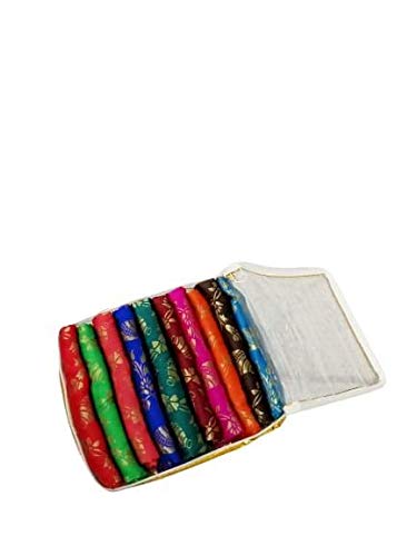 Silk-Cotton Blouse Piece Material for Women, Unstitched, Combo of 10 (1 meter each) - Navratri Special, Durga Puja Special, Oti Bharan, Ugadi Special -CA49