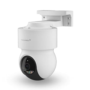 Homematic IP Außenkamera, Smart Home, Überwachungskamera für den Außenbereich mit AI Bewegungs-/Geräuscherkennung, Zwei-Wege-Audio, Nachtsicht, 162943A0