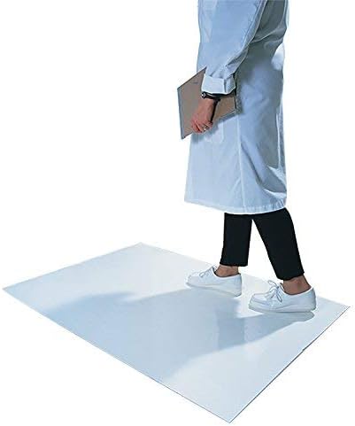 CleanPro 18 in. x 45 in. Disposable Adhesive Sticky/Tacky Mats for Cleanrooms, 30 Sheets per Mat, 4 Count (White)
