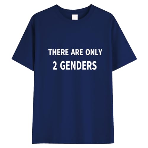 There are Only 2 Genders Shirt Funny T-Shirt Navy Blue