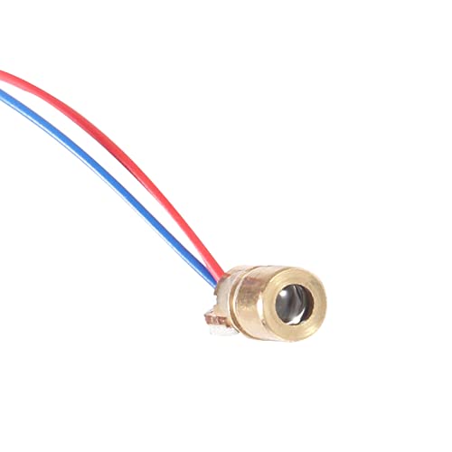 25PCS 5V 650nm 5mW Laser Diode, Red Dot Laser Head Red Laser Diode Laser Tube, with Leads Head Outer Diameter 6mm