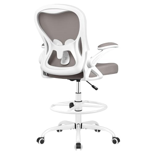 Winrise Drafting Chair, Tall Office Chair Ergonomic Standing Desk Chair cover