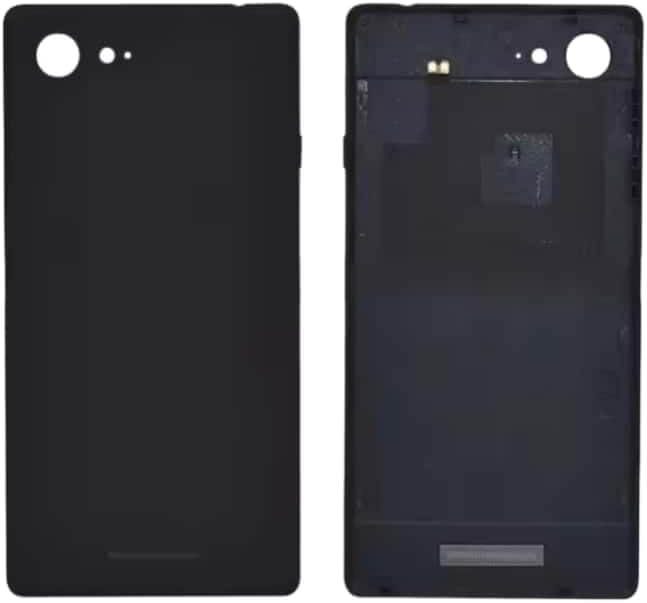YOOOKOOO Compatible Rear Back Cover for Sony Xperia E3 – Battery Door Housing Replacement Part (Black)
