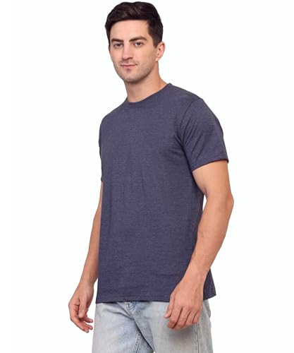 Image of Unisex Round Neck Plain T-Shirt | Combed Bio-Washed Ring Spun Cotton for Men & Women, Short Sleeves