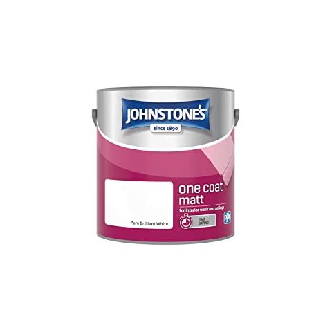 Johnstone's One Coat Matt Emulsion Paint - Pure Brilliant White Cover