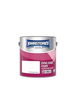 Johnstone's One Coat Matt Emulsion Paint - Pure Brilliant White 2.5L