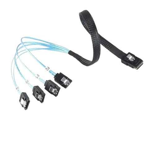 Cable S/A/S SATA Mini SFF-8087 a 4 SATA 12Gbps 1m miniatura 2