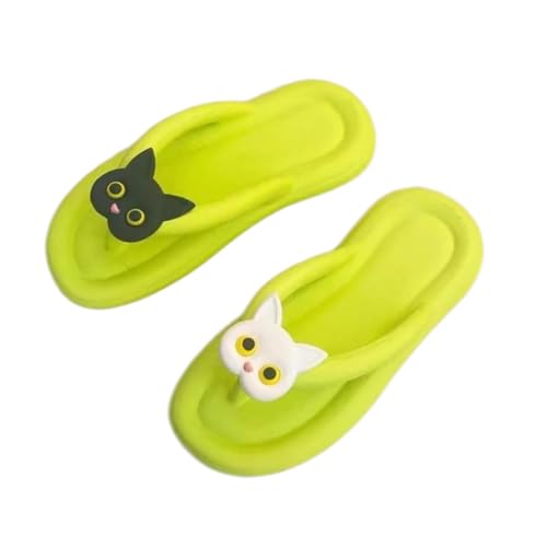 Cute Cat Design Soft Sole Beach Flip-Flop Slippers for Women Outdoor Sandals Non-Slip Bathroom & Pool Shoes Perfect for Summer Vacation & Daily Use