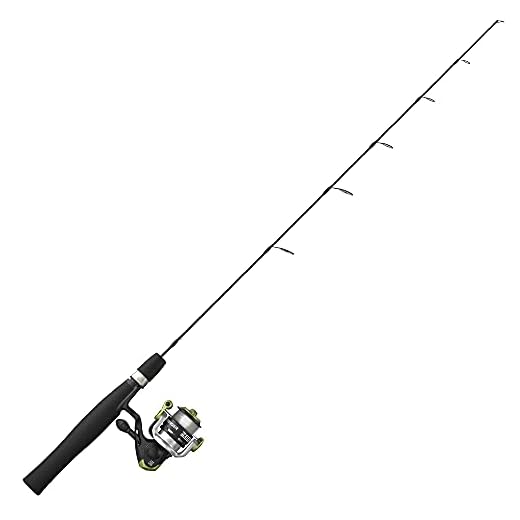 Zebco Stinger Ice Spinning Reel and Fishing Rod Combo, 36-Inch 1-Piece Fiberglass Rod with Comfortable EVA Rod Handle, QuickSet Anti-Reverse Fishing Reel with All-Metal Gears, Size 10 Reel